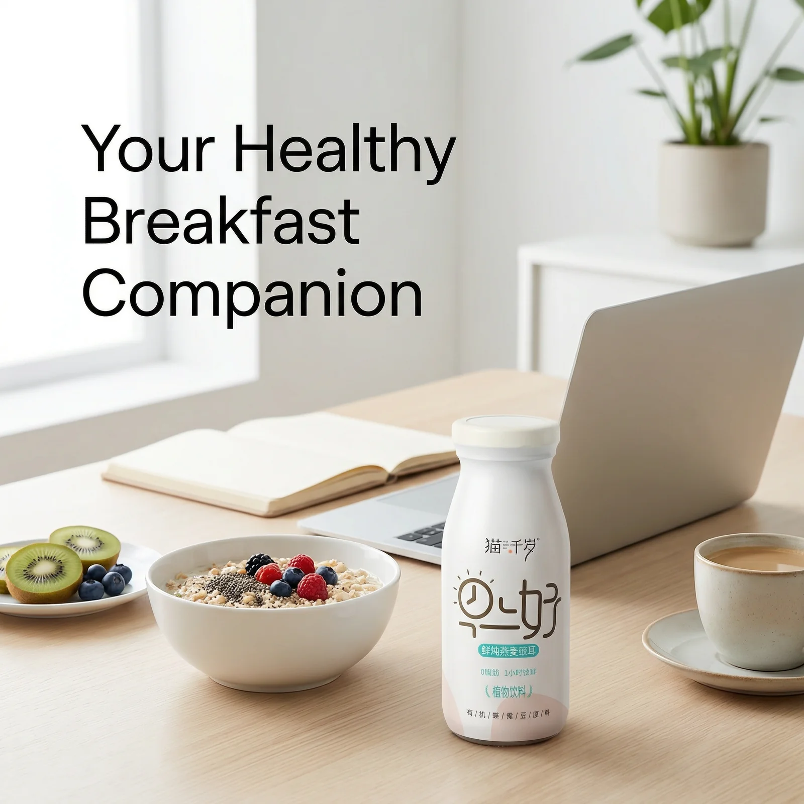 Freshly Simmered Oat & White Fungus | Plant-Based selling point