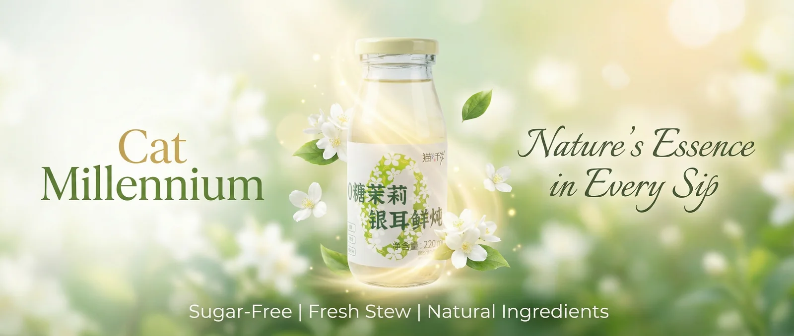 Sugar-Free Freshly Simmered White Fungus with Jasmine | 0 Sugar | Ready to Drink selling point